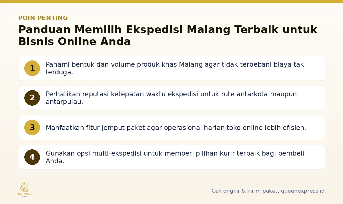 Poin penting: Panduan Memilih Ekspedisi Malang Terbaik untuk Bisnis Online Anda